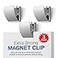 PLUS Extra Strong Magnetic Binder Clips Set of 3 Large Silver Clips for Fridge Office and Home Use