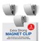 PLUS Extra Strong Magnetic Binder Clips Set of 3 Large Silver Clips for Fridge Office and Home Use