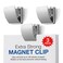 PLUS Extra Strong Magnetic Binder Clips Set of 3 Large Silver Clips for Fridge Office and Home Use