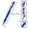 Lenden Pack of 5 Rubberized Comfort Soft Touch 2 in 1 Ballpoint Pen Capacitive Stylus Tip Premium Metal Medium Point Black Ink Compatible with Most Touch Screens Blue
