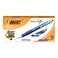 BIC Velocity Retractable Ballpoint Pens Medium Point 10 mm Blue Ink Pens 12Count Pack With Comfortable Grip