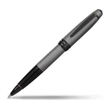 Cross Bailey Matte Gray Lacquer Rollerball Pen Refillable Pen for Smooth Writing WellBalanced Distinctive Design Easy Handling Comfortable Grip GiftReady Black Ink