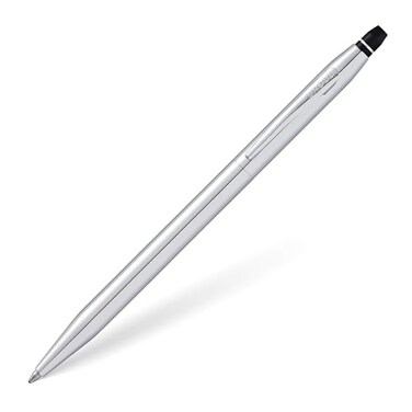 Cross Click Chrome Ballpoint Pen HighEnd Writing Tool for Versatile Use Smooth Writing Journaling Elegant Accessory LongLasting Black Ink Includes Gift Box