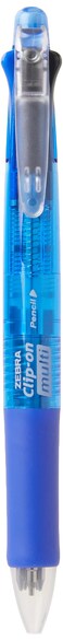Zebra Technologies Zebra ClipOn Multifunctional Pen Clear Blue Barrel B4SA1BL