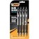 BIC Glide Bold Black Ballpoint Pens Bold Point 16mm 4Count Pack Retractable Ballpoint Pens With Comfortable Full Grip
