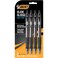 BIC Glide Bold Black Ballpoint Pens Bold Point 16mm 4Count Pack Retractable Ballpoint Pens With Comfortable Full Grip