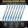 1InTheOffice Blue Pens Ballpoint Blue Ballpoint Pens Ballpoint Pens Blue Ink Medium Point 10mm 10 Boxes