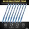1InTheOffice Blue Pens Ballpoint Blue Ballpoint Pens Ballpoint Pens Blue Ink Medium Point 10mm 10 Boxes
