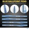 1InTheOffice Blue Pens Ballpoint Blue Ballpoint Pens Ballpoint Pens Blue Ink Medium Point 10mm 10 Boxes