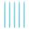 Wikult 5 Pieces Ballpoint Pen Set Black Ink Slim Lightweight Smooth Writing Metal Pen for Business Office Teacher Student Wedding Guest Sky Blue