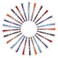 Ohlove 50Pcs 6in1 Retractable Ballpoint Pens for Office School Supplies Students Children 05mm
