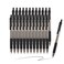 AIHAO Black Ballpoint Pens Retractable Click Pens 24 Pack 10mm Medium Point Smooth Writing Pens with Comfort Grip for Note Taking Journaling Planner Office