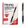 AIHAO Black Ballpoint Pens Retractable Click Pens 24 Pack 10mm Medium Point Smooth Writing Pens with Comfort Grip for Note Taking Journaling Planner Office