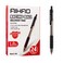 AIHAO Black Ballpoint Pens Retractable Click Pens 24 Pack 10mm Medium Point Smooth Writing Pens with Comfort Grip for Note Taking Journaling Planner Office