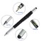 AIYIBEN Multitool Pen 6in1 Multifunction Tool Ballpoint Pen with Ballpoint Ruler Screwdriver TouchScreen Pen 3 PCS Black