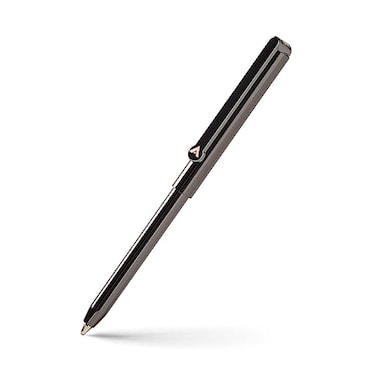 Allett Micro Pen Slim Wallet Pen Ballpoint Stainless Steel Replaceable Ink Cartridge Durable Fits Pocket Purse Planner or Passport