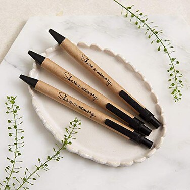 ANGEL & ANGEL DOVE 3 Pens for Funeral Guest Book Share a Memory Favours Condolence Memories Keepsake