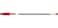 BIC Cristal Original Ballpoint Pens Medium Point 10 mm Red Pouch of 4