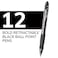 BIC Glide Bold Black Ballpoint Pens Bold Point 16 mm School Supplies for Students and Teachers with Full Grip 12Count Pack in Black