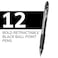 BIC Glide Bold Black Ballpoint Pens Bold Point 16 mm School Supplies for Students and Teachers with Full Grip 12Count Pack in Black