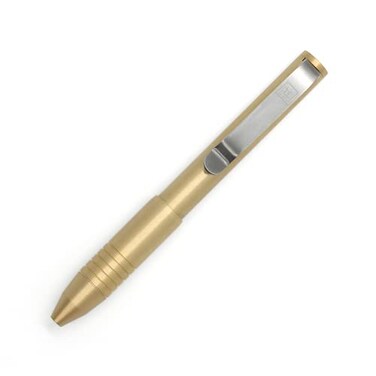 BIG IDEA DESIGN Brass Pocket Pro Pen Yellow Tone
