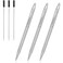 Cambond Metal Ballpoint Pens Black Ink Fancy Pens for Wedding Guest Book Signing Journaling Office 10mm Medium Point Retractable Silver Pen Set for Gift 3 Pens with 3 Refills Silver