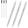 Cambond Metal Ballpoint Pens Black Ink Fancy Pens for Wedding Guest Book Signing Journaling Office 10mm Medium Point Retractable Silver Pen Set for Gift 3 Pens with 3 Refills Silver