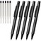 Cambond Retractable Click Ballpoint Pens Matte Metal Barrel for Police Duty Nurses OneHanded Operation 10mm Medium Point Smooth Writing Heavy Duty Clip 5 Pens with 5 Refills Black