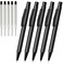 Cambond Retractable Click Ballpoint Pens Matte Metal Barrel for Police Duty Nurses OneHanded Operation 10mm Medium Point Smooth Writing Heavy Duty Clip 5 Pens with 5 Refills Black