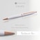 Cross Calais Pearlescent White Lacquer Rose Gold Ballpoint Pen HighEnd Pen for Everyday Use Professional Desk Essential Smooth Writing Durable Construction Black Ink Gift Box Included