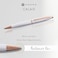 Cross Calais Pearlescent White Lacquer Rose Gold Ballpoint Pen HighEnd Pen for Everyday Use Professional Desk Essential Smooth Writing Durable Construction Black Ink Gift Box Included
