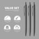 deegtran Pens Bulk 50 Pack No Bleed Grey Barrel Black Ink Click Pens Wholesale Retractable Ballpoint Pens Pen Medium Point Smooth black Ink Pen 10MM
