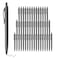 deegtran Pens Bulk 50 Pack No Bleed Grey Barrel Black Ink Click Pens Wholesale Retractable Ballpoint Pens Pen Medium Point Smooth black Ink Pen 10MM