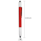 DUNBONG Metal Multi tool Pen 6in1 Stylus Pen With Screwdriver Ballpoint Pen Black ink Stylus pen Level and Ruler 1Count Red