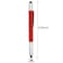DUNBONG Metal Multi tool Pen 6in1 Stylus Pen With Screwdriver Ballpoint Pen Black ink Stylus pen Level and Ruler 1Count Red