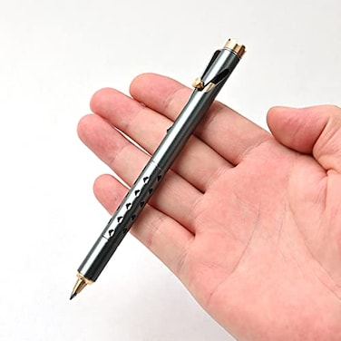 EKLOEN Creative Ballpoint Pen with Clip Bolt Action EDC Pocket Signature PenGrey
