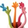 Funny live Funny Bendable Ballpoint Pen Bending Hand Gesture 07mm Black Ink 6 PcsSet