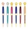 Gullor 6 Pcs Gel Ink Roller Ball Pen Ballpoint Pen Crown Crystal Metal Pens Multicolor B