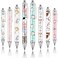 Ireer 8 Pcs Ballpoint Pens for Women 100 mm Cute Black Ink Fancy Pens Fine Point Smooth Writing for Students Classroom Office SuppliesCat