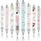 Ireer 8 Pcs Ballpoint Pens for Women 100 mm Cute Black Ink Fancy Pens Fine Point Smooth Writing for Students Classroom Office SuppliesCat