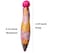 JC1927 6 Pack Fat Pen Big Grip Colorful Pen Cute Ballpoint Pens Blue Ink 05 mm Medium Point Novelty Pens Gift Clip Pens Set For Smooth Writing
