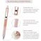 Linbsunne Ballpoint Pens Black Medium Point 1mm Pen with Super Soft Grip Ball Point Pen for Men Women Retractable Pens silver12 pcs