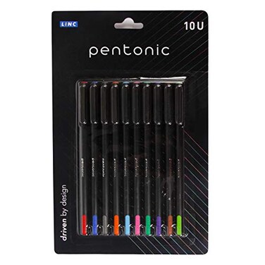 linc Linc Pentonic Ball Point Pen Assorted Colour Pack of 10