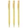 LONGKEY 3 Pack Slim Ballpoint Pens Black ink Medium Point 10 mm Writting Pen Great Gift for Wedding Business Office Students Teachers Christmas Gold