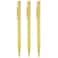 LONGKEY 3 Pack Slim Ballpoint Pens Black ink Medium Point 10 mm Writting Pen Great Gift for Wedding Business Office Students Teachers Christmas Gold