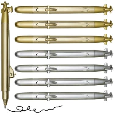 Maydahui 20 PCS Submarine Ballpoint Pen Novelty Spacecraft Model Pens Black Ink Spinning Propeller Design for Party Student Souvenir