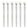 Meyaus 6 Pieces False Pearl Decoration Twist Metal Ballpoint Pen Ball Pen 10 MM Black Ink