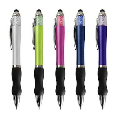 MiSiBao Ballpoint Writing Pens8 pack5 count3 refills with Stylus Tips 1mm Medium Point Pen Black Ink Pen Stylus Pens for iPads