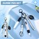 MotiMind 6 Pcs Nurse Pen Set Include Permanent Marker Pen Pen Lights for Nurses Retractable Ballpoint Pen Nursing Keychain Clip Foldable Scissors LED Flashlight Keychain for Nurse Accessories Silver