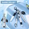 MotiMind 6 Pcs Nurse Pen Set Include Permanent Marker Pen Pen Lights for Nurses Retractable Ballpoint Pen Nursing Keychain Clip Foldable Scissors LED Flashlight Keychain for Nurse Accessories Silver